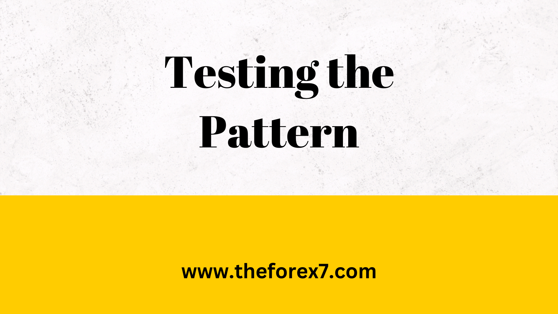 Testing the Pattern : Types of Market Test