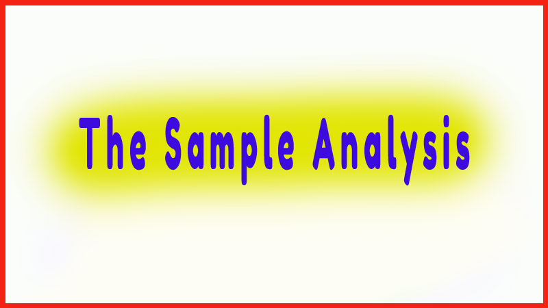 The Sample Analysis